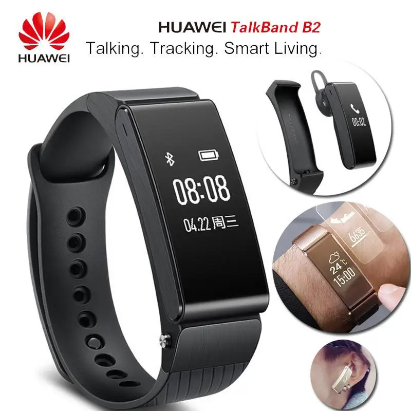 HUAWEI TalkBand Bluetooth Smart Watch Sport Band Wirstwatch Bracelet Phone Mate Detachable Earphone Original DHL Free - AliExpress Mobile