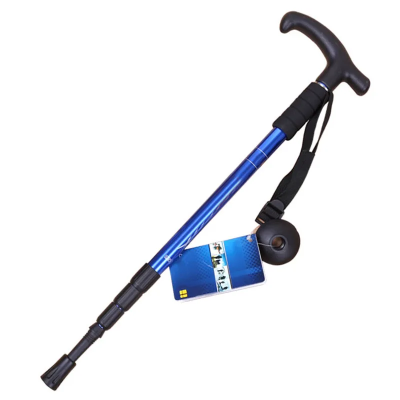 

Aluminum Alloy with Parallel Shank Four Pole Hiking Stick Outdoor Crutches mountain stick 50-110cm have 4colors for choose