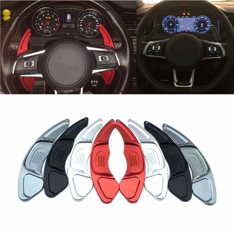 2 шт. алюминиевый сдвиг рулевого колеса для Volkswagen VW GOLF 7 2015 GTI R MK7 Scirocco