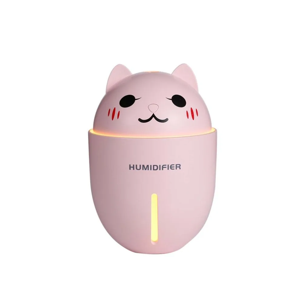 

Portable Cute Air Humidifier Mute Desktop USB Charging Mini Air Purifier With Night Lamp