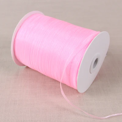 6mm 500 Yards Silk Chiffon Organza Ribbon Wedding Party Decor Gift Wrapping Christmas New Year Apparel Sewing Fabric gift Ribbon