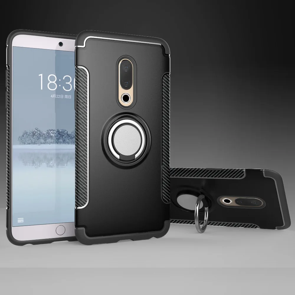 

UTOPER Case For Meizu 15 Case For Meizu 15 Cover Fundas soft silicone Hard PC Magnetic Ring armor Cover For Meizu 15 Case Coque