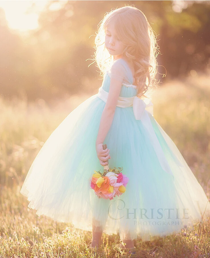 kids wedding dress long navy 2017 plus size toddler girls princess blue white pink flower dresses