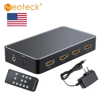 

(Send From US) Neoteck 3 Port HDMI Switch with Audio Extractor PIP Support 4K 30hz 3D With IR Remote Control HDMI Switcher