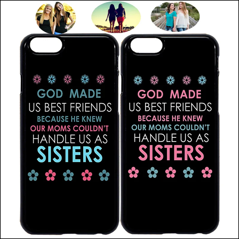 BFF Sisters милый чехол для телефона с надписью God Made Us Girl Best Friends iPhone X Xs Max 7 8 Plus 6s 5S Samsung