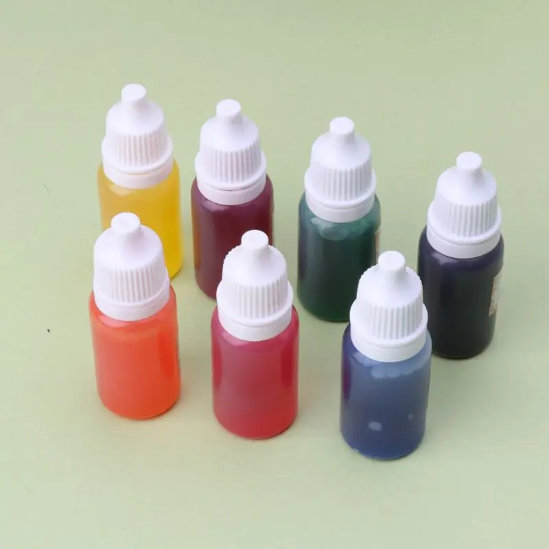 7 цветов краситель набор слизи ювелирных изделий безопасный для кожи жидкие полимерные пигменты