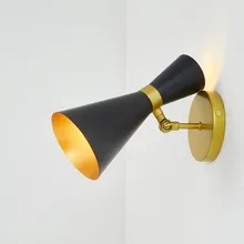 Designer Lamp Modern Wall Lights Bedroom Kitchen Stair Living Room Decor Home Lighting Black White Iron Sconce E27 G4 110-220V