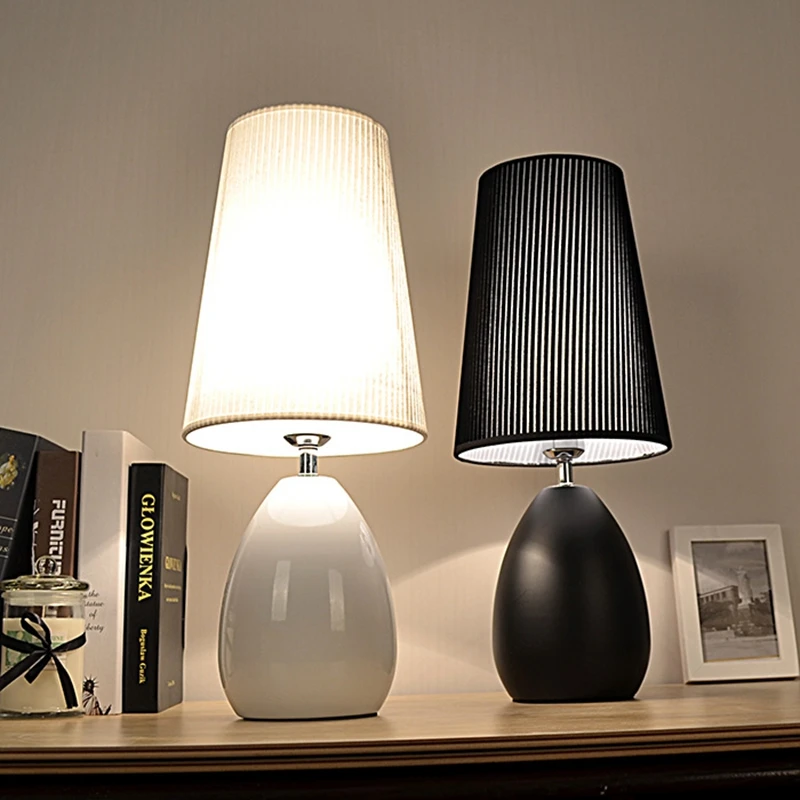 

E27 Nordic Minimalist Modern Bedroom Bedside Table lamp Metal Crystal Decotation for Living Room Study Desk Light Home Lighting