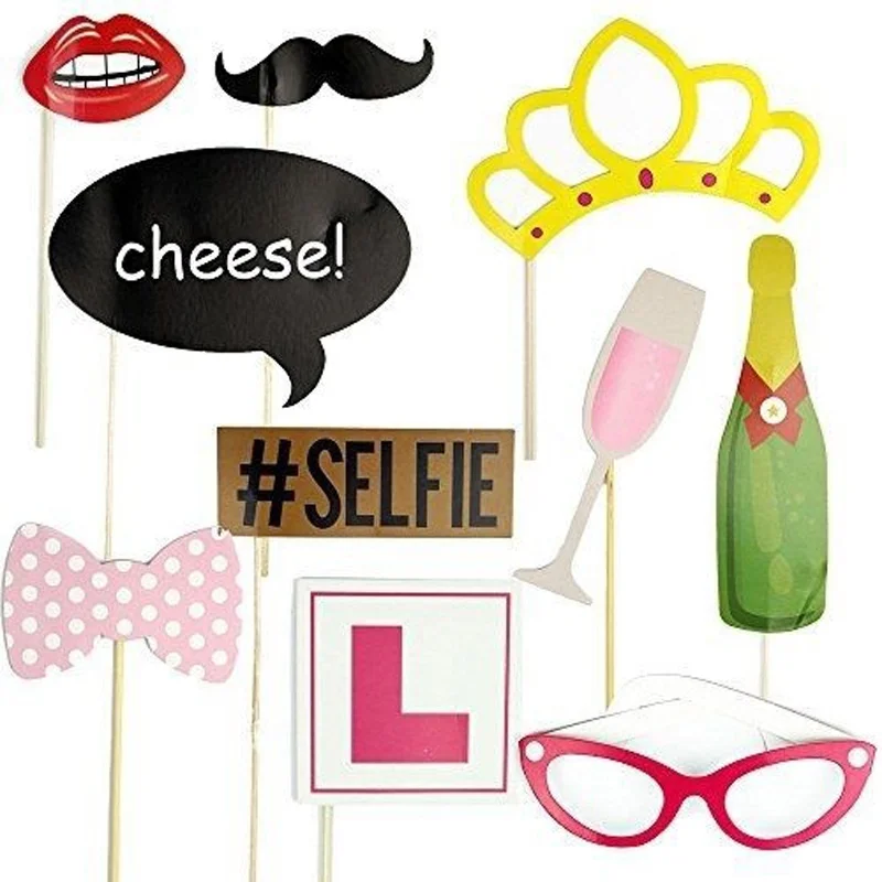 Top Wedding Party DIY Photo Booth Sticker Funny Glasses Lip Cheese
