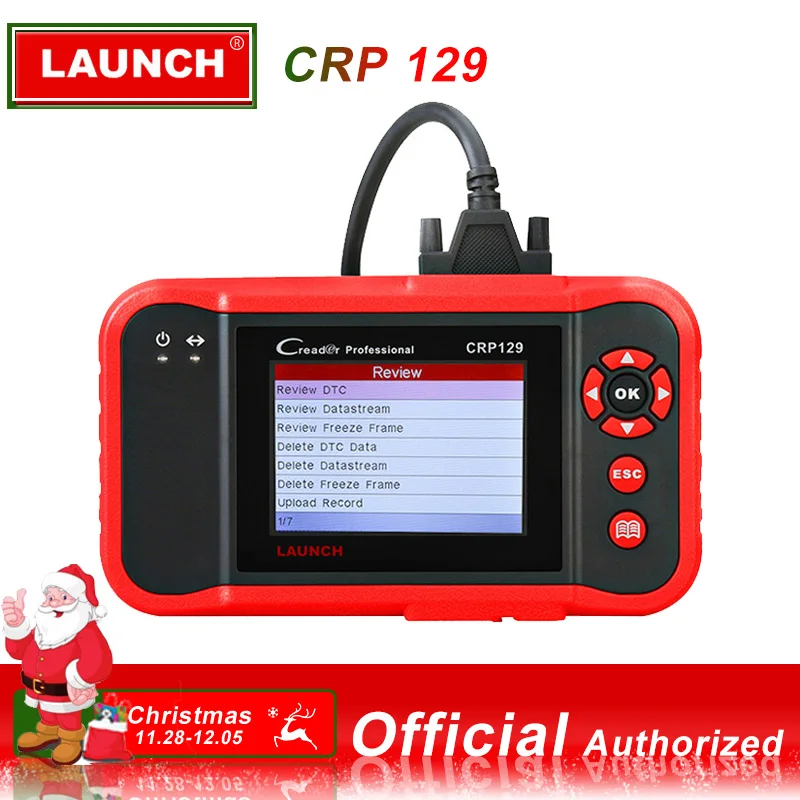 

Launch X431 Creader CRP129 Four system ENG/AT/ABS/SRS Scanner code reader Resets Funcitons for Brake/SAS/Oil Service Light