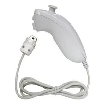 One piece White Nunchuck Controller For Nintendo Wii Console Free shipping