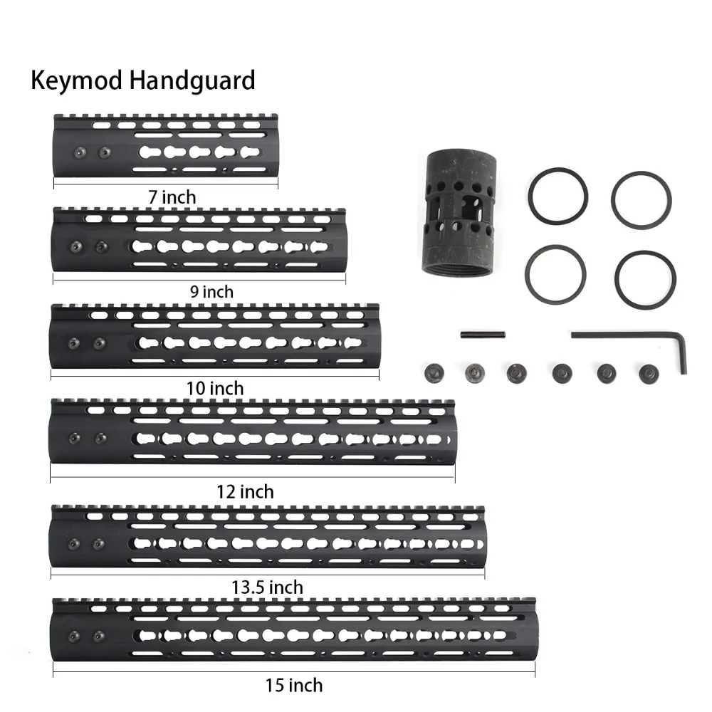 Тактический охотничий AR-15 M16 M4 " 9" 1" 12" 13," 15" AR15 бесплатно поплавок Keymod Handguard. 223/5. 56 Picatinny Rail System L