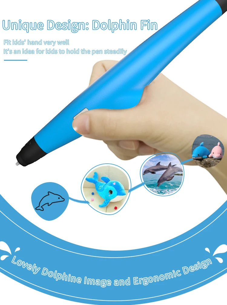 Anet 3d Drawing Pen 1.75mm PCL Filament DIY LED Indicators Low Temperature 3D Pen Printing Pen filament refills for kid Pen 3d