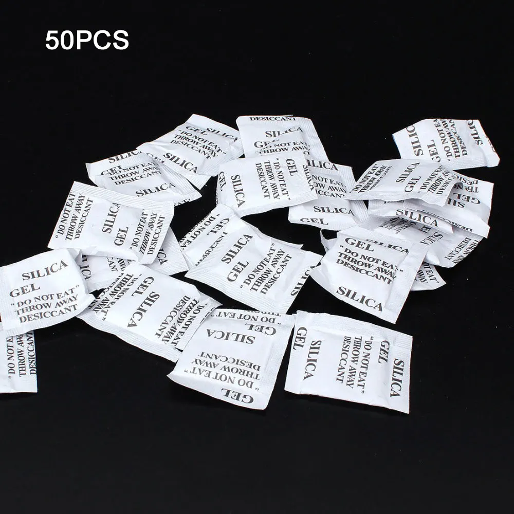 

50/100Pcs Non-Toxic Silicone Desiccant Damp Moisture Absorber Dehumidifier new