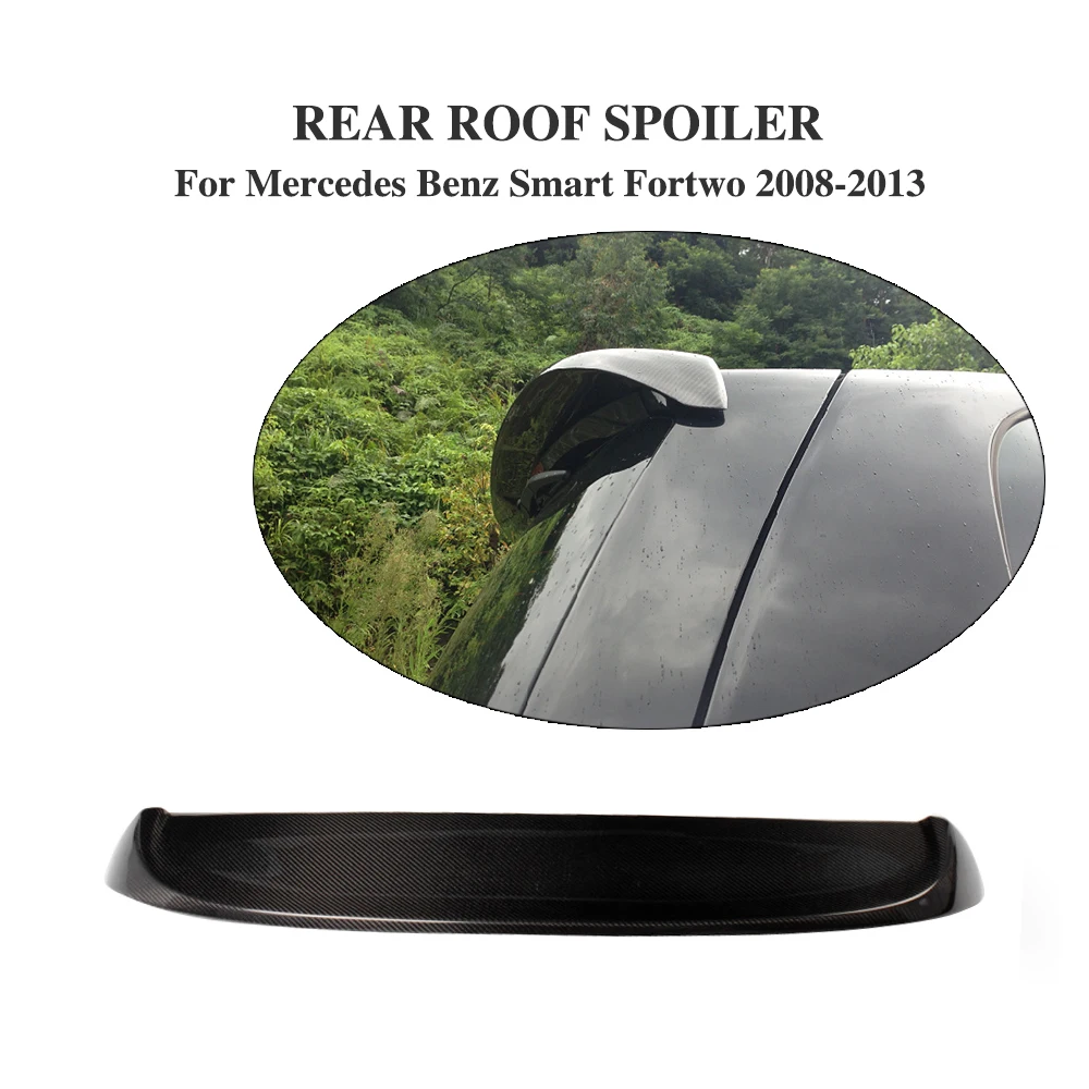 

Black Carbon Fiber Rear Roof Top Lip Wing Spoiler For Benz Smart Fortwo 2008-2013 Car Styling