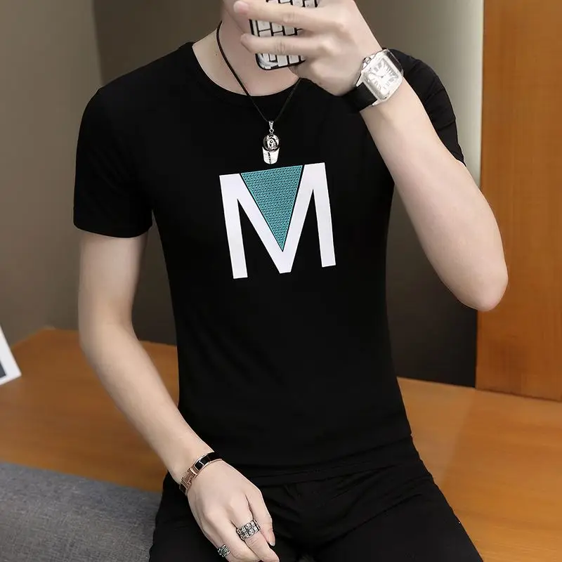 

Alharbi 2019 Summer Breathble Sport Printed T-Shirts Short Sleeve for Mens