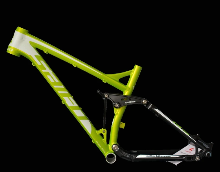 Best SALTO Full Suspension Frame Mountain Bicycle Shock Absorber Frame 26ER Aluminum Alloy Soft Tail Downhill Bicicleta Cadre Parts 6