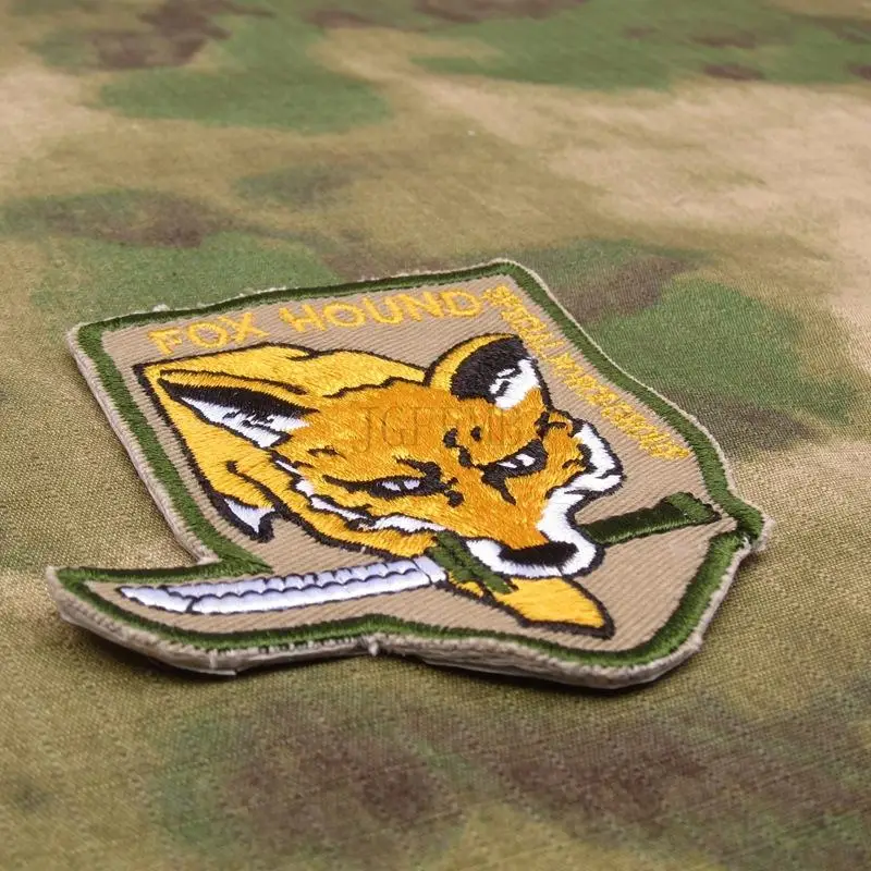 Тан MGS Лиса гончая специальная группа силы вышитые патч B2085|embroidered patch|fox houndpatches