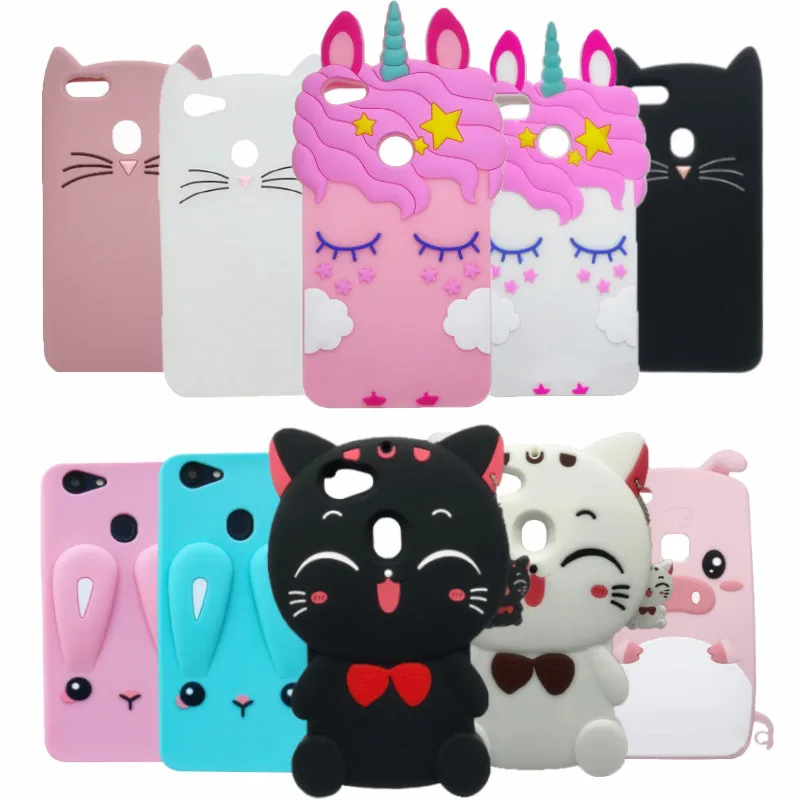 

For OPPO F7 Case 3D Cartoon Cupcake Unicorn Minnie Cat Soft Silicone Cover Case for OPPO F7 F 7 Oppof7 phone fundas coque