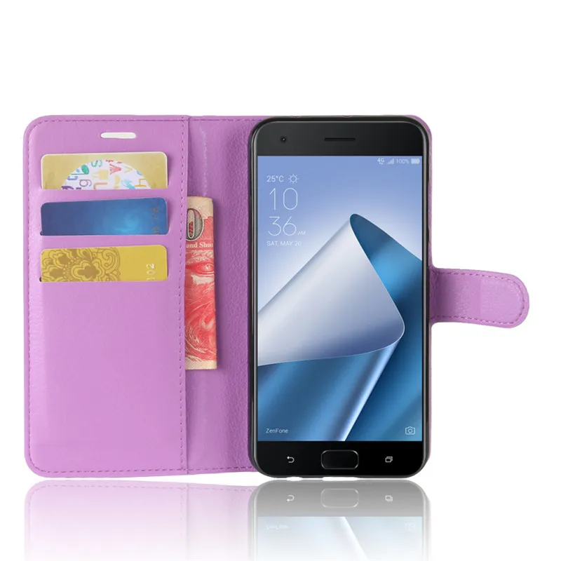 Роскошный кожаный чехол бумажник с откидной крышкой для Asus ZenFone 4 Pro ZS551KL 5 &quot