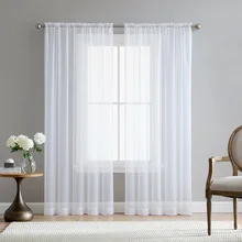 Europe Solid White Yarn Tulle Curtains For Living Room Bedroom
