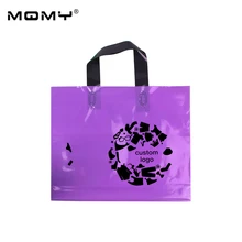 1000 шт./лот 38x45+ 10 см заказной печатный логотип большой бутик ткань упаковочный пластиковый пакет Пластик подарок мешок с полиэтиленовые пакеты с ручкой