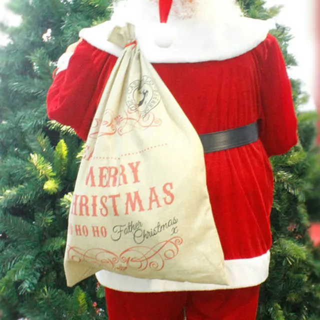 christmas santa claus gift bags sack stocking bag personalised xmas