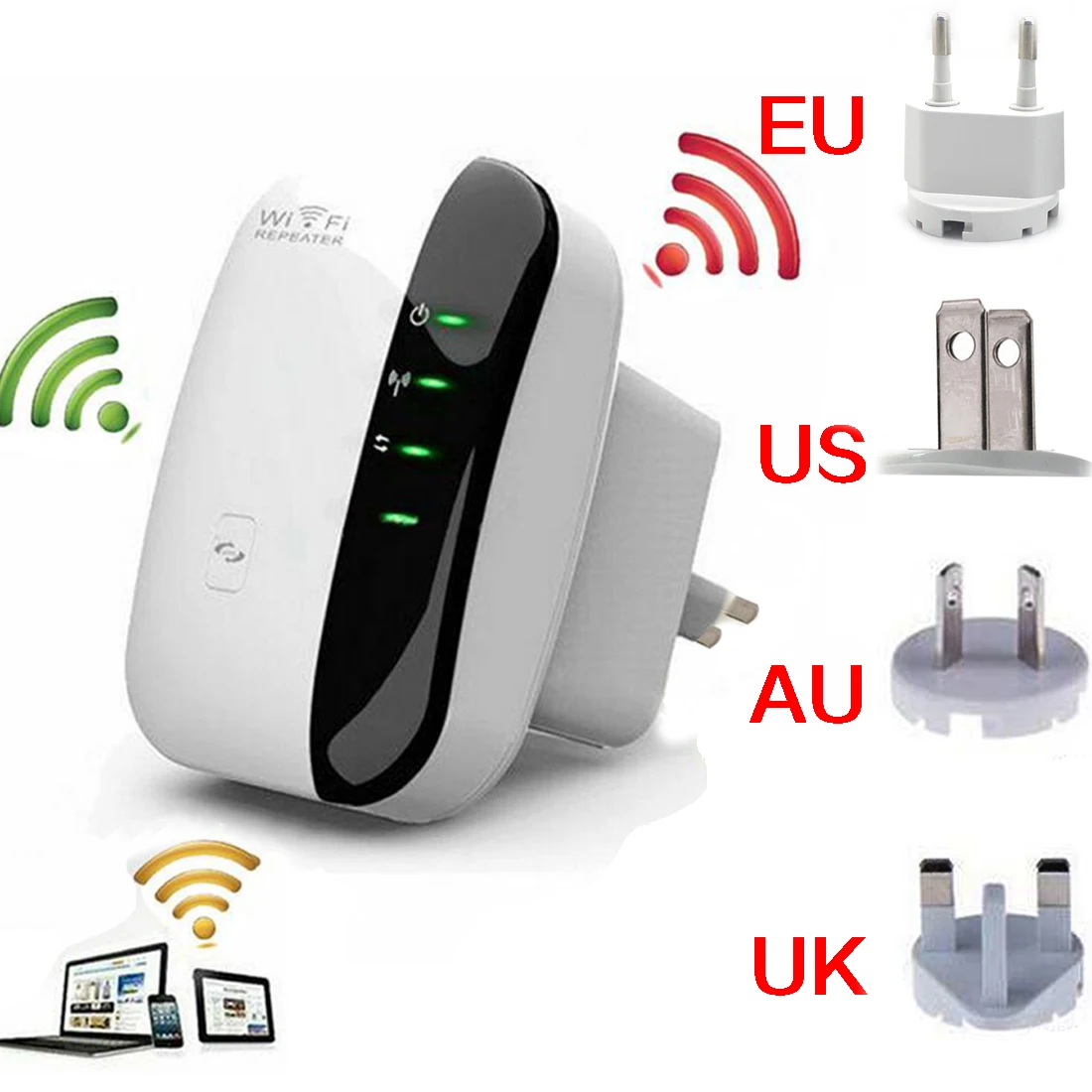 

NOYOKERE Wireless N 802.11N/B/G WPS 300Mbps WiFi Repeater Network for AP Router Range Signal Expander Booster Extend Amplifier