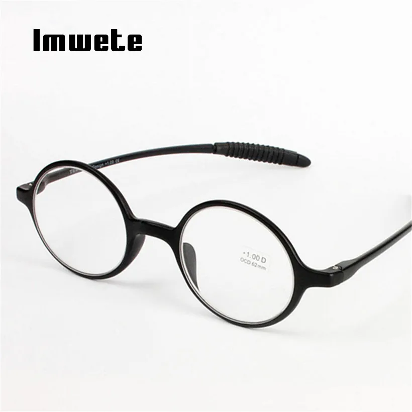 

Imwete Glasses Round Reading Glasses Men Women Rimless Spectacles Presbyopia Female Male Eyeglasses with Degree 1.5 2.0 2.5 3.0