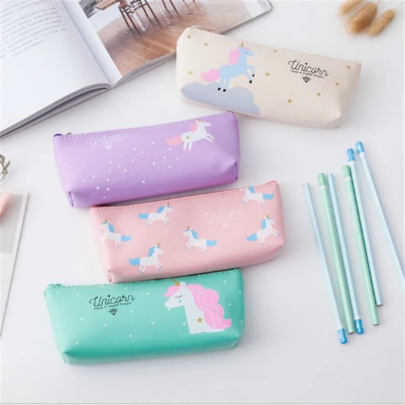 

Creative Unicorn Printed Pencil Case pencil bag School Supplies Bts Stationery Gift School pencil box