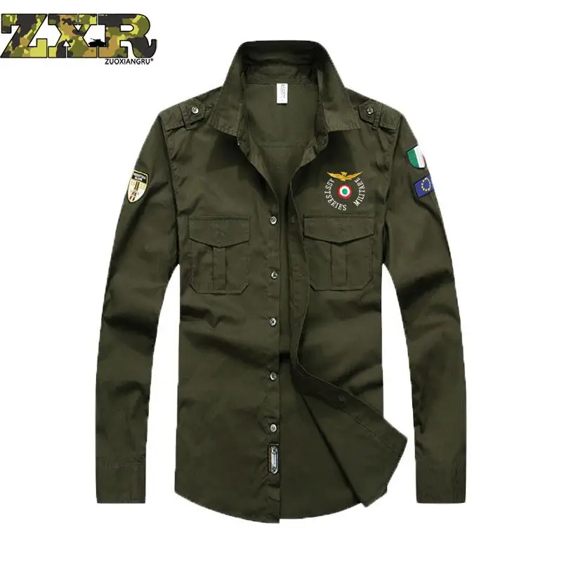 New Tactical Bomber Air Force Shirts Men Clothes Long Sleeve Fashion ...