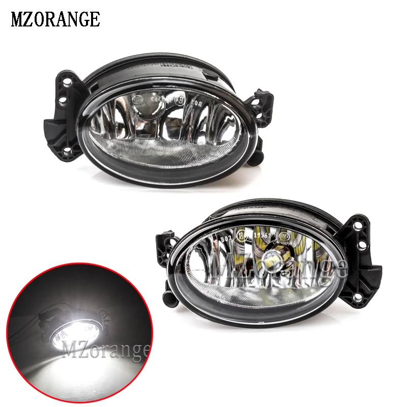 Cena MZORANGE przednie światło przeciwmgielne A1698201556 1698201656 dla Mercedes Benz W204 C230 C300 C350 W211 E320 E350 W164 przeciwmgielne lampy LED żarówki
