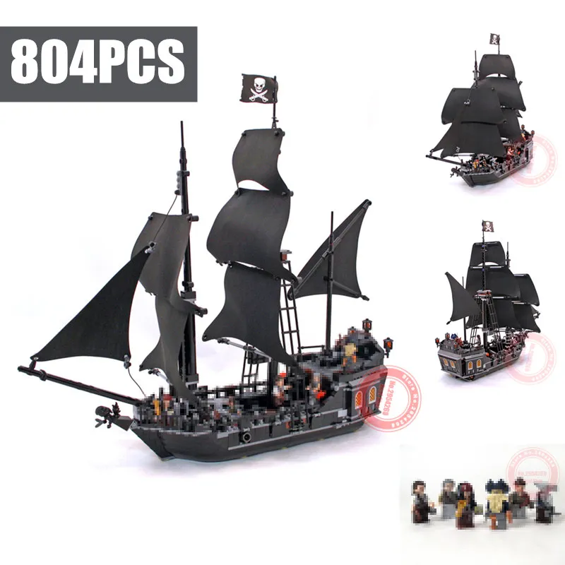 

New The Black Pearl fit Pirate Ship of the Caribbean figures city model building block bricks diy Toy 4184 gift kid boy