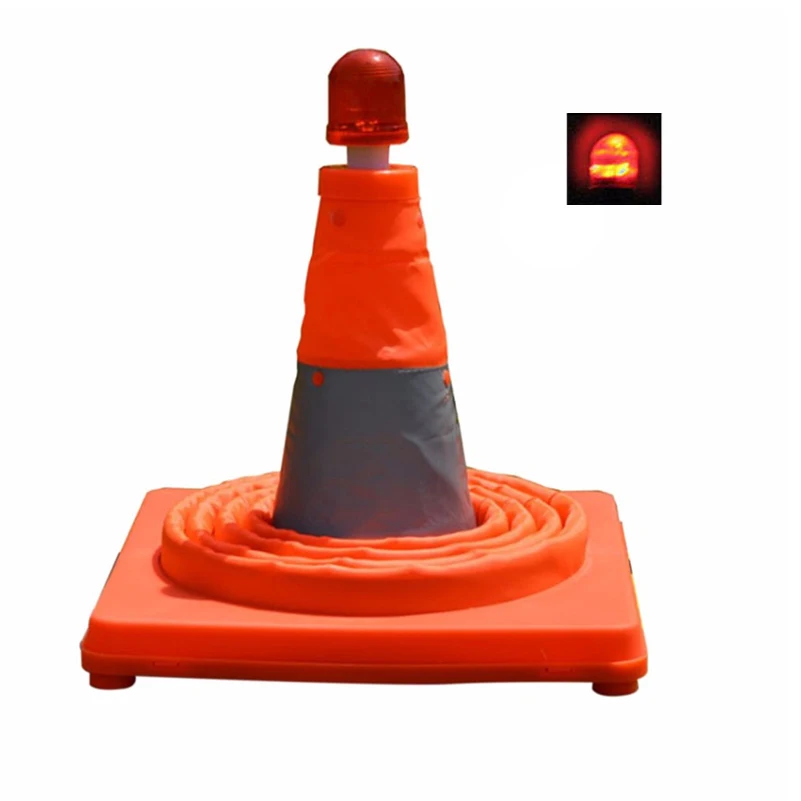 

Reflective Traffic Cone Parking Lock Folding Collapsible Orange Road Safety Cone Traffic Pop Up Multi Purpose New Arrival