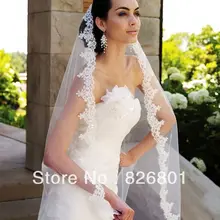 Новая многоярусная кружевная кромка 2 метра длинная Роскошная свадебная вуаль с бесплатной Фата невесты на гребне кружевная вуаль