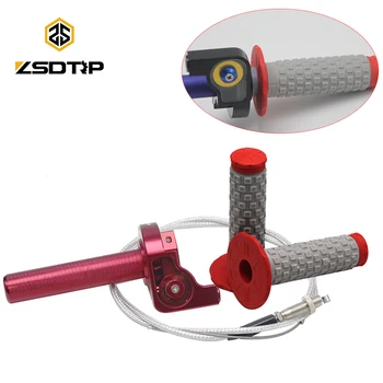 

ZSDTRP Motorcycle Throttle Grip Quick Twist Gas Throttle Settle With Throttle Cable Fit On 7/8" 22mm Handle Bar Moto