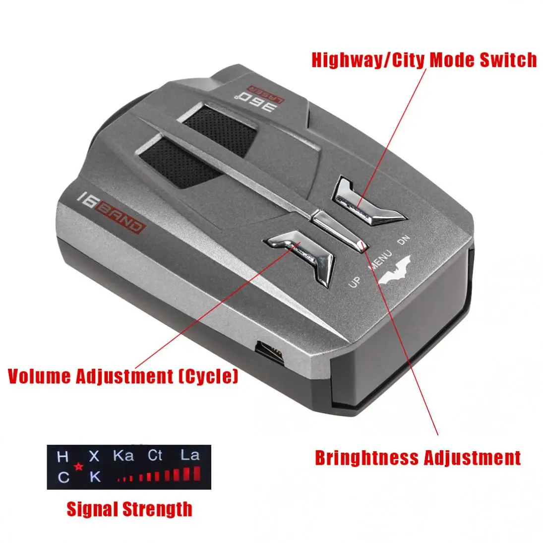 Универсальный автомобильный детектор V9 Русский/Английский 16 брендовый светодиодный дисплей X/K/NK/Ku/Ka/лазерный антирадарный детектор