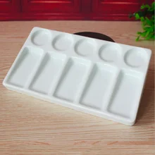 Белая керамическая Акварельная палитра деятельности художника белая прямоугольная