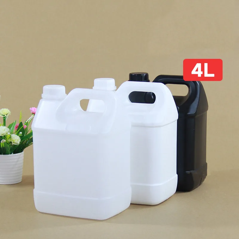 1 جالون مربع وعاء بلاستيكي الغذاء الصف 4L السائل زجاجة عينات عطر رشاقته فارغة تخزين الحاويات للنبيذ/النفط/محلول/ مسحوق