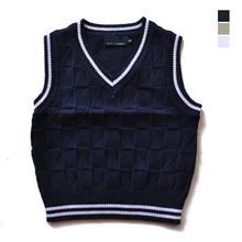 

Baby Boy Sweater Vest School V-Neck Uniforms Pullover Sweaters With Argyle Patterns for Boys 3-7Y Autumn Spring Kids Cardigan