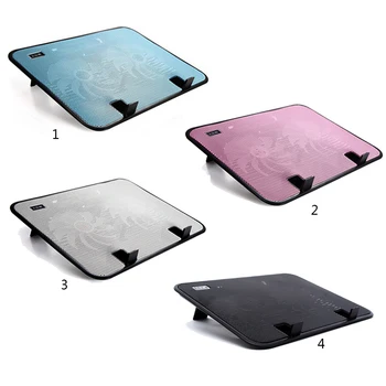 

Notebook Cooler 5v USB External Laptop Cooling Pad Slim Stand High Speed Silent Fan Metal Panel 4 Colors 14 inch Cooling Pads