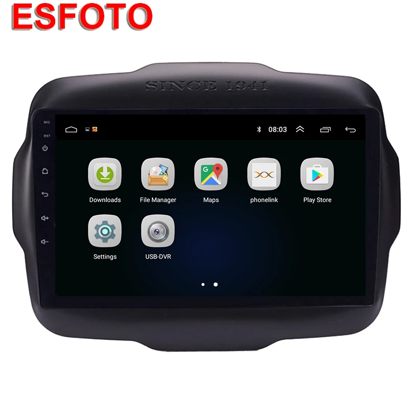 Cheap 9" Android 8.1 touch screen car multimedia system for Jeep Renegade 2016 2017 2018 car radio gps navigation Video audio wifi BT 2