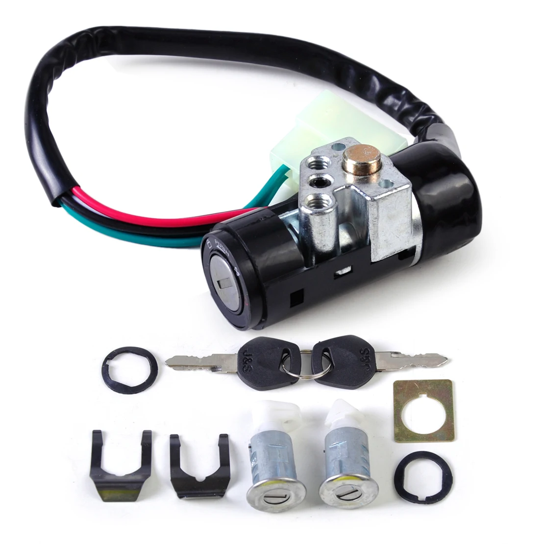 

CITALL 5 Wire Ignition Switch Key Lock Toolbox Cushion Lock Fit for Chinese GY6 50cc 125cc 150cc 250cc ATV Scooters Moped