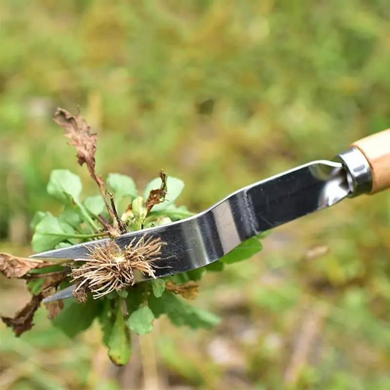

1Piece Wood Manual Handle Weeding Fork Transplanting Tool For Homegrown Garden Planting Weeding Tools Weed Extractor