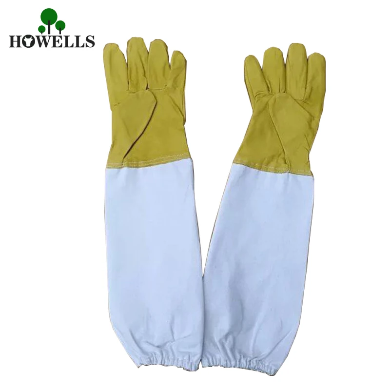 

Beekeeping Protective Gloves Sheepskin Sleeves ventilated Professional Anti Bee for Apiculture Beekeeper beehive