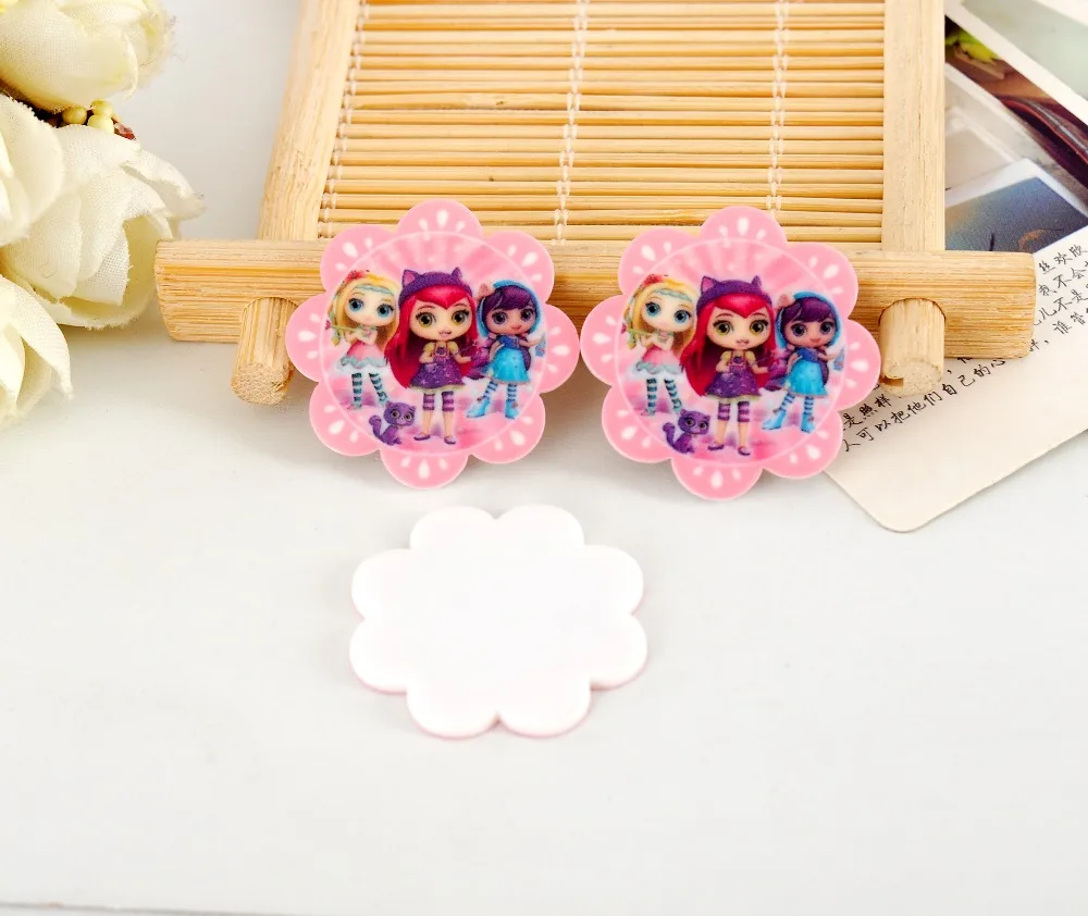 Kawaii Мультфильм плоское заднее украшение из смолы Hazel Posie фигурка маленькие