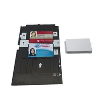 50X две стороны печати белый пустой струйных ID ПВХ карты для клуба использования+ 1 шт удостоверение личности лоток для Epson L800, L805, A50, T50, T60 принтеры