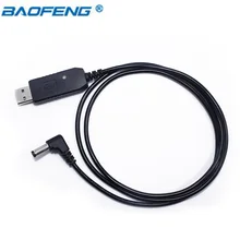 USB Кабель зарядного устройства с индикатором светильник для Baofeng UV-5R, UV-82, BF-F8HP, GT-3, UV-9R плюс портативная рация