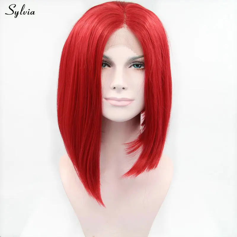 red synthetic wig (1)