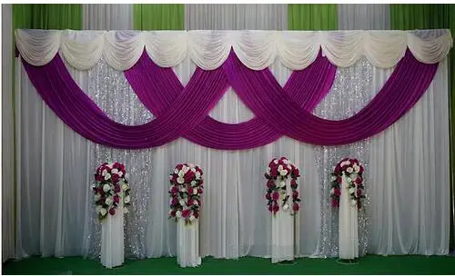 Лидер продаж блестящая драпировка из ледяного шелка цветная с серебряными